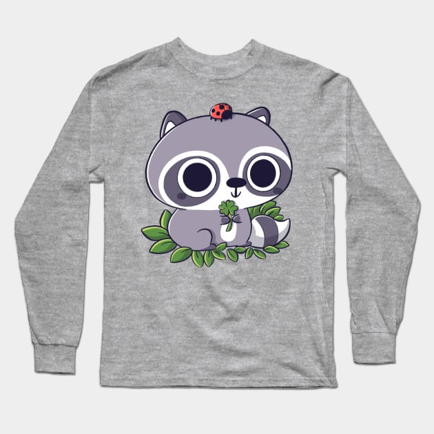 Lucky Raccoon Long Sleeve T-Shirt by TaylorRoss1